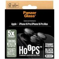 Hoops Ceramic Kameraschutz, Schutzfolie schwarz, iPhone 16 Pro / 16 Max