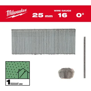 Milwaukee Stauchkopf-Nägel 16 Gauge verzinkt für M18 FN16GS - 4932498313