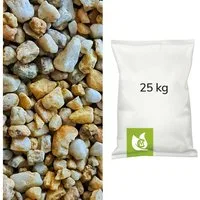 CM-Gartendesign Zierkies Aquarien Kies, (5/8mm, gelb), 25kg