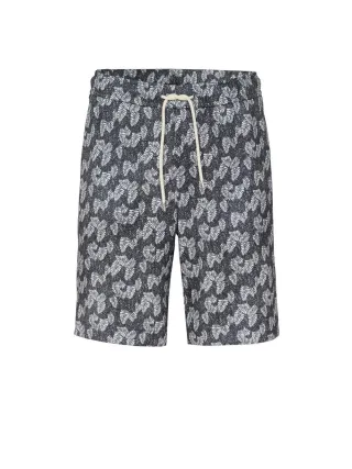 DESOTO - Casual Short dark grey denim with leaves - Gr. - S