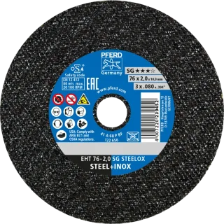 PFERD TOOLS Klein-Trennscheibe EHT gerade Leistungslinie SG STEELOX für Stahl/Edelstahl - 65508021