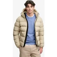 Superdry Steppjacke HOODED SPORTS PUFFER JACKET Kunstfaser, relaxed fit