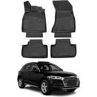OMAC Auto-Fußmatten für Audi Q5 FY 2017-2024 Schwarz 4 tlg TPE (4 St), für Audi Q5 FY 2017-2024 Audi Q5 FY 2017-2024, Antirutsch,Wasserfest,Einfache Installation