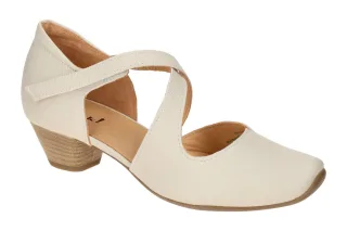 Think Aida 3-000209-4060 Beige Riemchen Pumps Echtleder Komfort Fu?bett