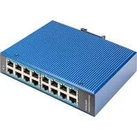 16 Port Gigabit Ethernet Netzwerk, Switch blau