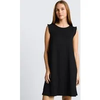 TOM TAILOR Denim Sommerkleid Kleider & Jumpsuits Crinkle Mini-Kleid mit Volantärmeln
