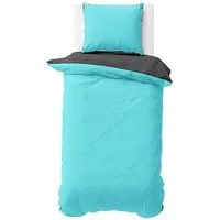 Visaggio Bettwäsche Mikrofaser Allergiker geeignet Doubleface Wendebettwäsche, Microfaser, 2 teilig, Modern Uni Doubleface Wendebettwäsche