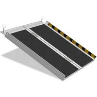 Clanmacy Auffahrrampe Rollstuhlrampe bis 270kg Rollirampe Auffahrrampe Laderampe Klappbar