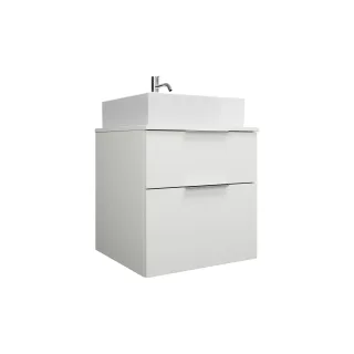 Burgbad Keramik Waschtisch-Set Eqio Weiß Matt/Alpinweiss, SGUP060F6014C0001 SGUP060F6014C0001