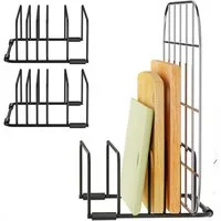 TUWENA Geschirrständer 2 Stück Schneidebrettständer, Tellerhalter schublade mit 5 Schlitze, Schneidebrett Halter, für Küche Schneidebretter, Backbleche, Tabletts