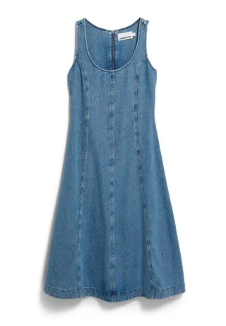 Armedangels - Ärmelloses Midikleid aus Denim blau - Gr. - S