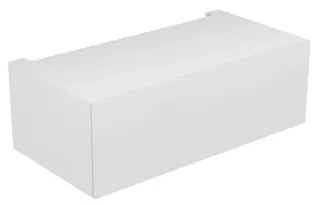 Keuco Unterbauschrank Edition 11 31312, 1 Front-Auszug, weiß/Glas weiß satiniert, 31312270000 31312270000