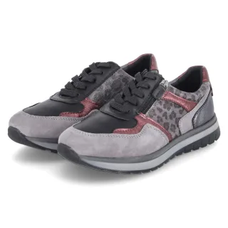 Beliana Low Sneaker VIVIAN 06  Grau - Gr. 37 -  Leder und Textil