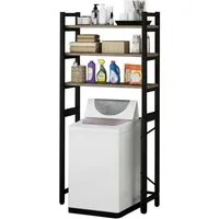 Rutaqian Waschmaschinenumbauschrank Badezimmer Platzsparer, über dem Waschmaschinenregal, Toilettenregal (Aufbewahrungsorganisator, 3-stöckiges Waschmaschinenregal, Badezimmerregal, einfache Montage)