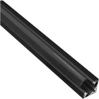 tktrading24 LED-Stripe-Profil A19 LED Profil Schwarz mit Abdeckung - Premium Eckprofil 90°