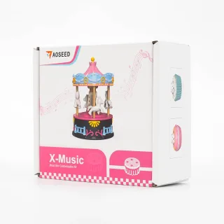 AOSEED X-Music Toy Creation Kit 3D Printed Music Box Assembly Set High-Quality Plastic Metal Components 8 Pieces for X-M