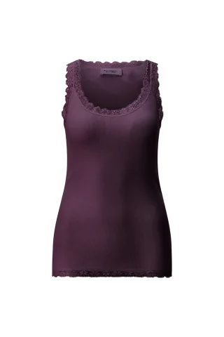Rich & Royal - Lace Top mulberry - Gr. - M