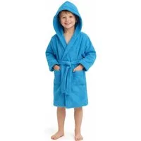 Toker Collection® Kinderbademantel Kinder Bademantel mit Kapuze – 100% Baumwolle, Kapuze, Gürtel, Hautsympatisch