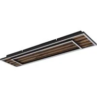 GLOBO LIGHTING LED Deckenleuchte WOODY, Memoryfunktion, LED fest integriert, Warmweiß, Deckenlampe, Wohnzimmer, Schlafzimmer, Design Lampe