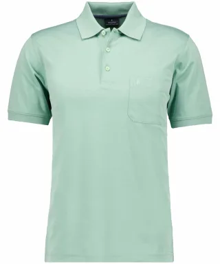 RAGMAN - Softknit-Polo mit Brusttasche, kurzarm grün - Gr. - S