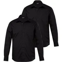 Men Plus Businesshemd Businesshemd Langarm 2er-Pack Variokragen
