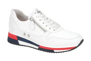 Gabor Damen Halbschuhe 83.390.21 Wei? Marine Echtleder Sneaker mit herausnehm...