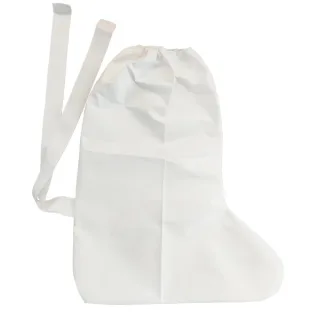 Schutzzubehör | Überstiefel PE-Folie 55 cm | Höhe ca. 55 cm - 80 mµ | PE-geprägte Folie | Sohle doppelt | Farbe: weiß | Teilkörperschutz