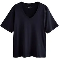 Next V-Shirt T-Shirt mit V-Ausschnitt aus Baumwolle und Modal (1-tlg)