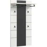 Home affaire Garderobenpaneel REHAT, TOPSELLER!, Höhe 145 cm, Hutablage, 4 Haken, Garderobenstange (1 St., in verschiedenen Farben erhältlich), Paneel, Wandboard, Garderobe, Garderobenleiste, Garderobenboard