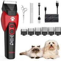 Scttomon Hundeschermaschine SK-1821, Mit Schere und Kamm, Profi Tierhaarschneider für Hund und Katze