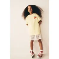 Next Shirtkleid 2-in-1-T-Shirt-Kleid mit Spitze (1-tlg)