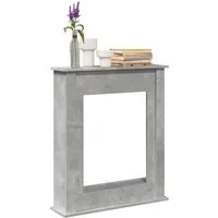 vidaXL Dekokamin, Kaminumrandung Betongrau 75x20x87,5 cm Holzwerkstoff
