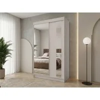 Beautysofa Schwebetürenschrank Gaja (weiß, schwarz, graphit, artisan, Kaschmir Farbe) mit Schubladen, Spiegeln und Kleiderstange