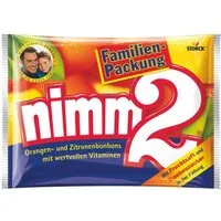 NIMM2 Süßigkeit, Storck Nimm2 Fruchtbonbons mit flüssiger Füllung und Vitaminen 429g