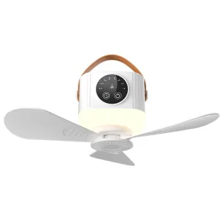 Tevorex Portable Rechargeable Ceiling Fan Light 7200mAh Battery 4 Speeds 3 Color LED Lighting Timer Low Noise 2 in 1 Fan