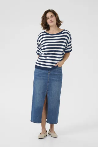 Strickpullover Loose fit blue white
