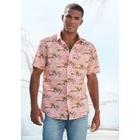 Beachtime Hawaiihemd - sommerliches Hemd mit tollem Palmen Druck, Kurzarm, Freizeithemd mit Palmenprint, reine Baumwolle