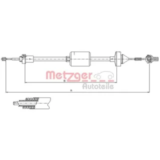 Metzger Kupplungsseil Renault Clio 1