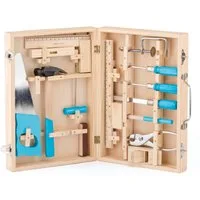 Woodyland Spielwerkzeugkoffer 91800 Holz - Werkzeugkoffer mit Tragegriff und Zubehör 16tlg., (16-tlg., Holz/Metall - Mix), Werkzeuge sind realistisch aussehende Spielzeuge - kein echtes!