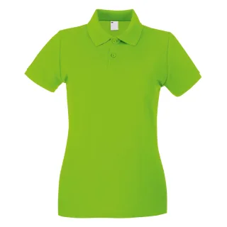 Fruit of the Loom - Poloshirt für Damen kurzärmlig (Limettengrün)