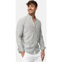 Indicode Langarmhemd Herren Brayden Herrenhemd Langarm mit Button-Down-Kragen