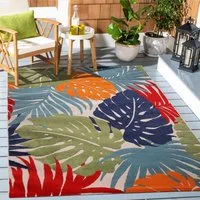 Sanat Teppich Floral Outdoor, auch als Läufer und Rund, rechteckig, Höhe: 6 mm, In- und Outdoor geeignet, florales Design, Balkon, Terasse