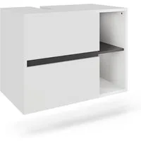 Vicco Waschbeckenunterschrank Viola, Weiß/Grau, 80 x 60 cm mit 2 Schubladen (1-St)