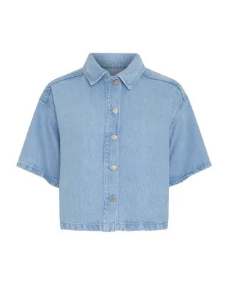 msch copenhagen - MSCHSaphina 2 4 Shirt light blue wash - Gr. - XL