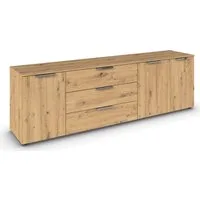 rauch Schubkastenkommode Kommode Türkommode Sideboard Kombikommode FLIPP (Breite 200 cm mit 2 Einlegeböden), 3-türig mit 3 Schubladen und Soft-Close-Funktion