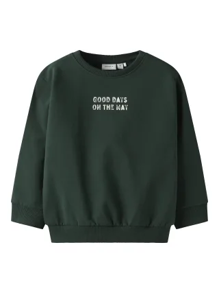 NAME IT - NMMSLADE LS NREG SWEAT BRU pine grove - Gr. - 92
