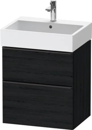 Duravit D-Neo Waschtischunterbau wandhängend Eiche Schwarz Matt 584x442x625 mm - DE43710BD160000 DE43710BD160000