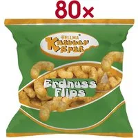 Hellma Knabberei, Erdnussflips, 80 Portionspackungen