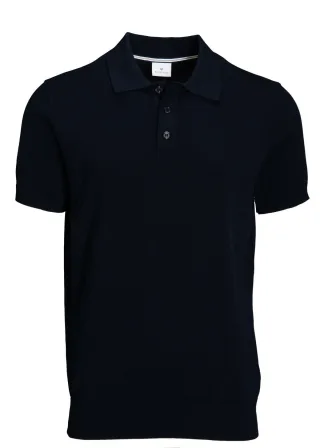 BASEFIELD - NOS Polo Strick Shirt 1/2 Arm night blue - Gr. - 3XL