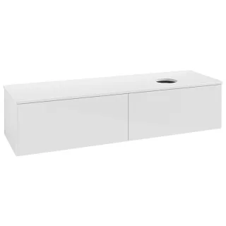 Villeroy und Boch Antao Waschtisch-Unterschrank K38010GF 160x36x50cm, Waschbeckenplattenfarbe Lack, glossy white lacquer